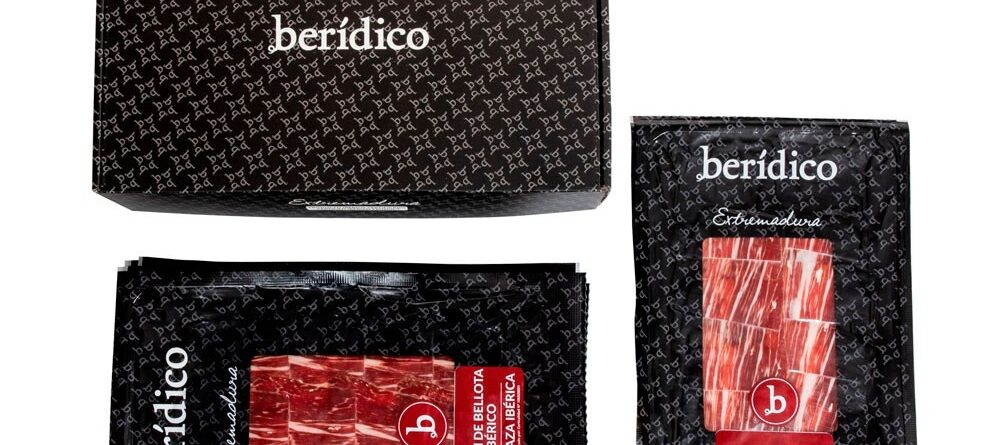 Estuche de Jamón de Bellota Ibérico 50% raza Ibérica Cortado a Cuchillo de Berídico (18 sobres de 100g)